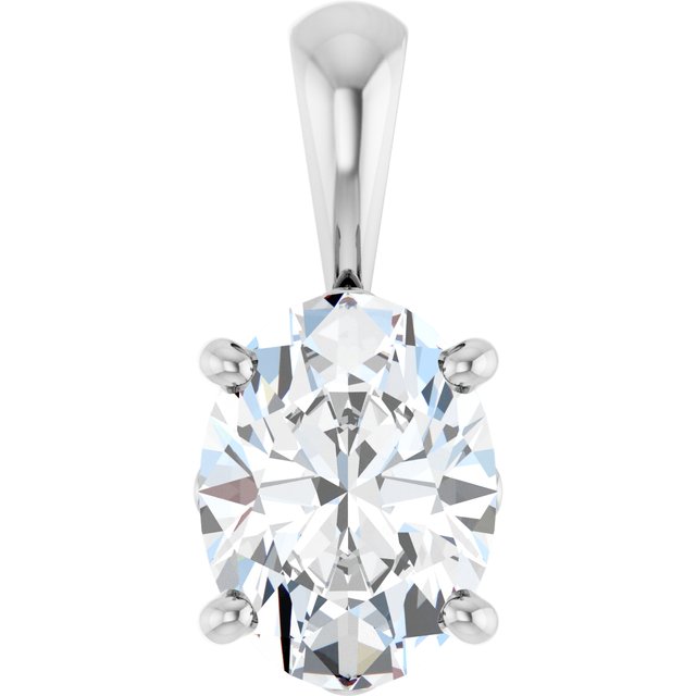 14K White Natural White Sapphire Pendant Questions & Answers