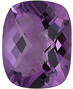 Checkerboard Antique Cushion Genuine Amethyst in Grade A Questions & Answers