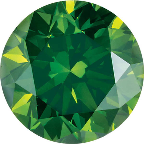 Round Dark Green Enhanced Color Diamond Melee Questions & Answers