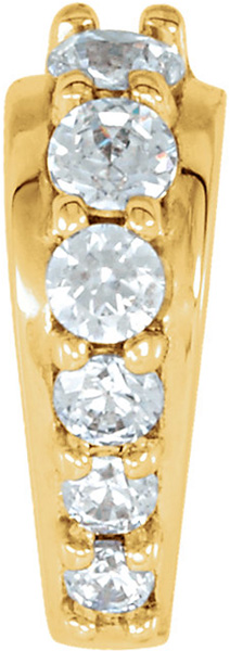 Fabulous 14kt Gold .05 CTW Diamond Accented Preset Tapered Bail Questions & Answers