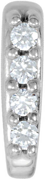 Stylish 14kt Gold Diamond Accented Preset Tapered Bail Choose Metal Type & Inside Bail Dimension Questions & Answers