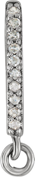 Classic 14kt .03 CTW Diamond Accented Preset Bail with Ring 3.50mm Inside Dimensions Questions & Answers