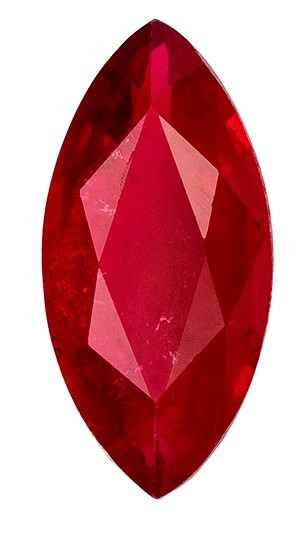 why is this marquis so much less than the 1.01 Carat Brilliant Red Ruby - Round Cut - 6.1mm