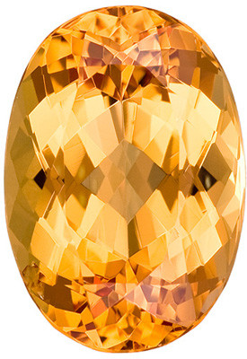 Beautiful Precious Topaz - Oval Cut - Peachy Golden - 7.38 carats - 14.2 x 9.9mm Questions & Answers