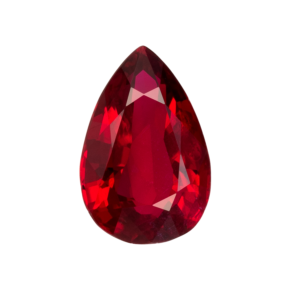 1.00 Carat Rich Ruby Gemstone, Pear Shape, 7.6 x 5 mm Questions & Answers