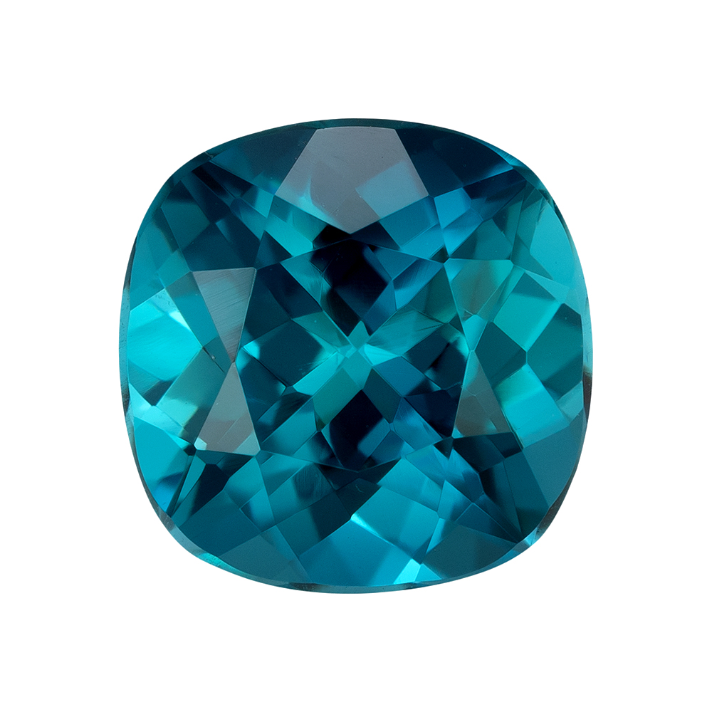 2.25 Carat Teal Blue Tourmaline Gem, RIch Color, Cushion Shape, 8 mm Questions & Answers