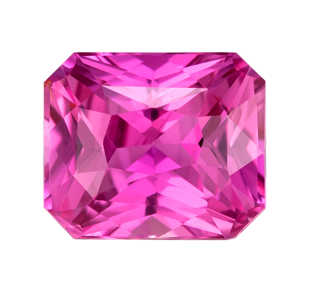 2.35 Carat Pink Sapphire Stone, Radiant 7.7 x 6.82 x 4.89 mm Questions & Answers